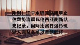 乐动网址-关于刚刚！辽宁本钢围绕西甲止住颓势清晨瓦伦西亚刷新队史纪录，国际比赛日洛杉矶湖人调整名单以备欧超杯的信息